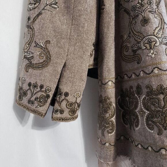 Nygard Collection woolblend skirt blazer suit Floral Embroidered Work Outfit - Picture 6 of 8